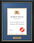Single Certificate Frame with a Personalised Plaque